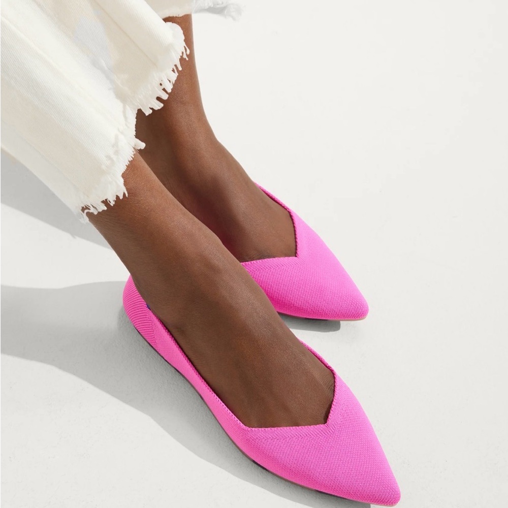 Rothy’s Dragon Fruit Pink Pointy Flats